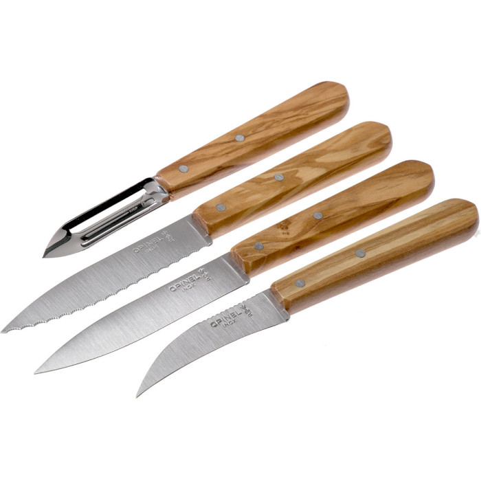 Набір кухонних ножів OPINEL Les Essentiels Olive 4пр (002163)