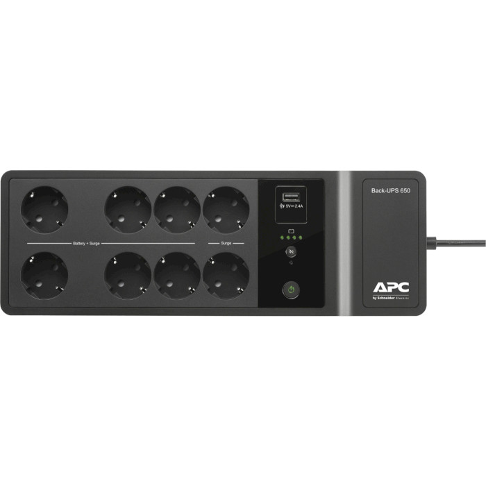 ДБЖ APC Back-UPS 650VA 230V Schuko w/USB charging port (BE650G2-RS)