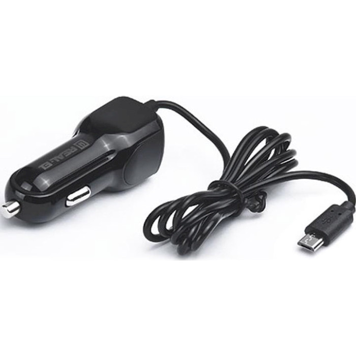 Автомобільний зарядний пристрій REAL-EL CA-15 1xUSB-A, 2.1A Black w/Micro-USB cable (EL123160009)