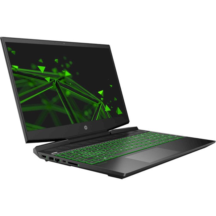 Ноутбук HP Pavilion Gaming 15-dk0019ur Shadow Black/Green Chrome (7MX21EA)