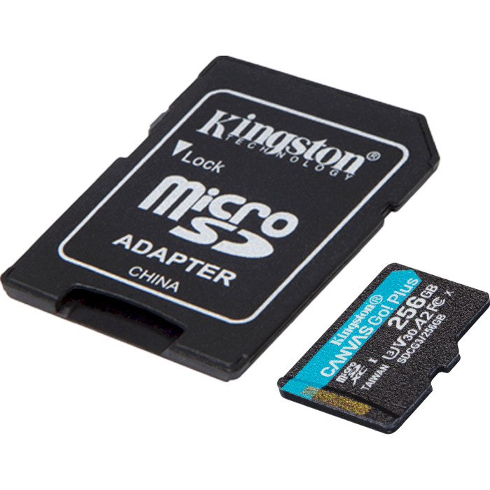 Карта пам'яті KINGSTON microSDXC Canvas Go! Plus 256GB UHS-I U3 V30 A2 Class 10 + SD-adapter (SDCG3/256GB)