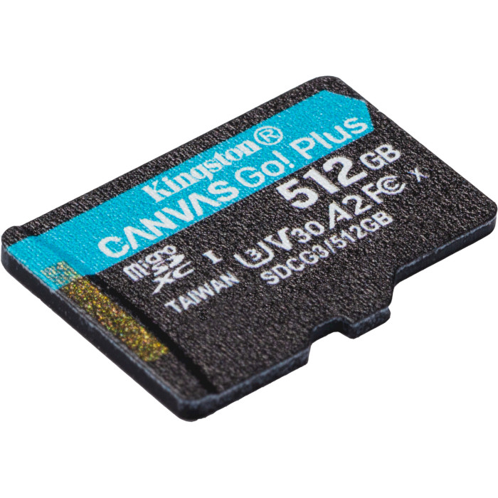 Карта пам'яті KINGSTON microSDXC Canvas Go! Plus 512GB UHS-I U3 V30 A2 Class 10 (SDCG3/512GBSP)