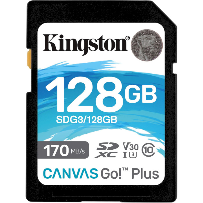 Карта пам'яті KINGSTON SDXC Canvas Go! Plus 128GB UHS-I U3 V30 Class 10 (SDG3/128GB)