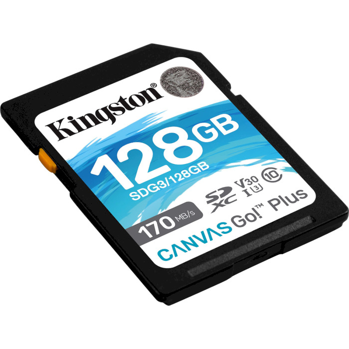 Карта памяти KINGSTON SDXC Canvas Go! Plus 128GB UHS-I U3 V30 Class 10 (SDG3/128GB)