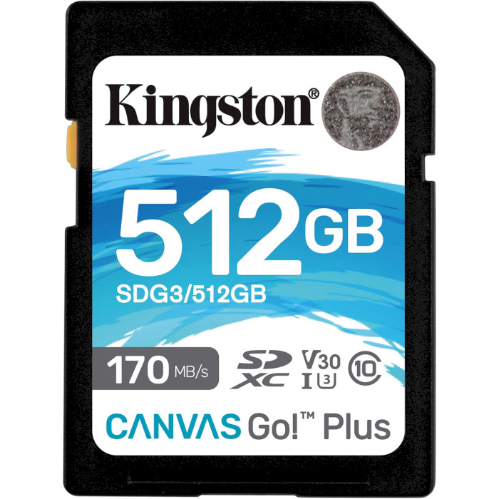 Карта пам'яті KINGSTON SDXC Canvas Go! Plus 512GB UHS-I U3 V30 Class 10 (SDG3/512GB)