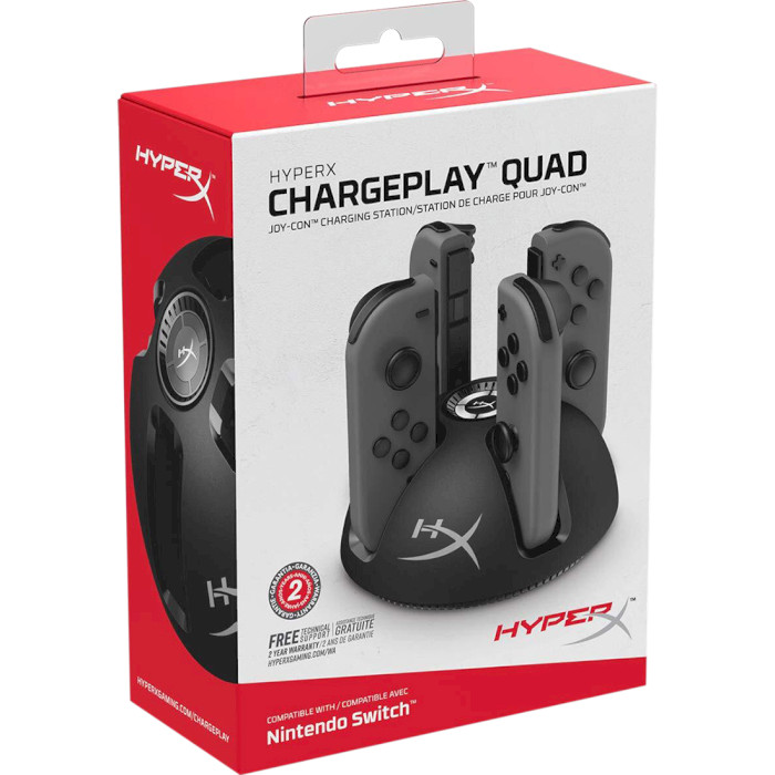Зарядна станція для геймпадів HYPERX ChargePlay Quad Joy-con для Nintendo Switch (HX-CPQD-U)