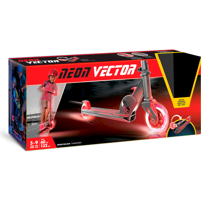 Самокат дитячий NEON Vector Red