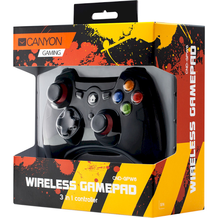 Геймпад CANYON CND-GPW6 Wireless PC/PS3/Android Black
