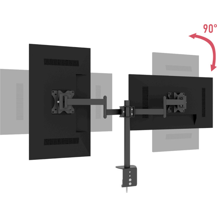 Кріплення настільне для 2-х моніторів KSL DM32T 13"-28" Black