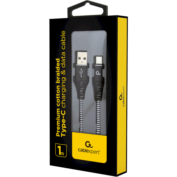 Кабель CABLEXPERT Premium USB2.0 CM/AM Black 1м (CC-USB2B-AMCM-1M-BW)
