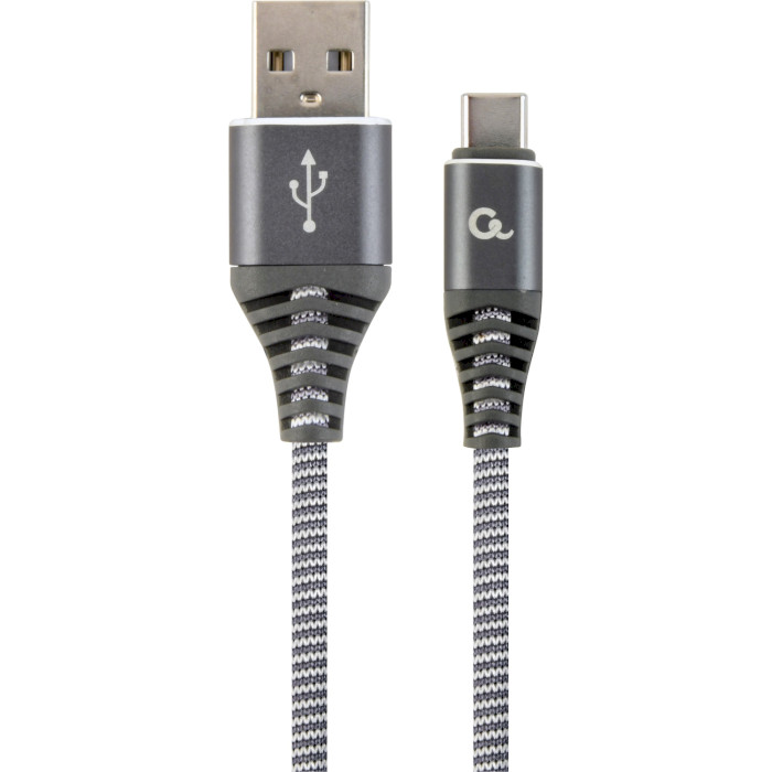 Кабель CABLEXPERT Premium steel USB2.0 CM/AM Gray 1м (CC-USB2B-AMCM-1M-WB2)