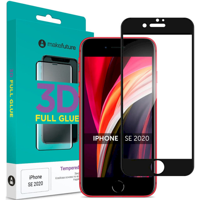 Захисне скло MAKE 3D Full Glue для iPhone SE 2020 (MGD-AISE20)