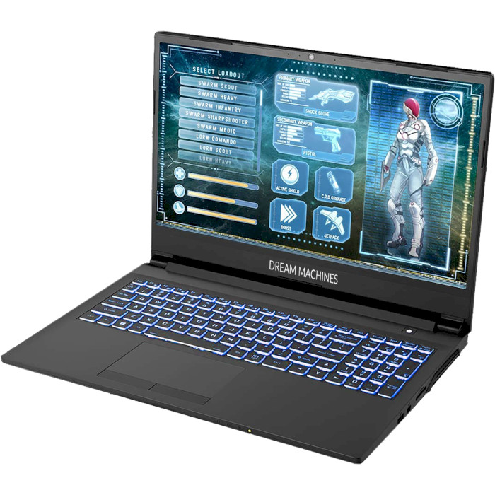 Ноутбук DREAM MACHINES G1660TI-15 Black (G1660TI-15UA41)