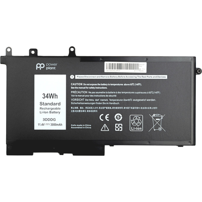 Аккумулятор POWERPLANT для ноутбуков DELL Latitude E5580 11.4V/3000mAh/34Wh (NB441259)