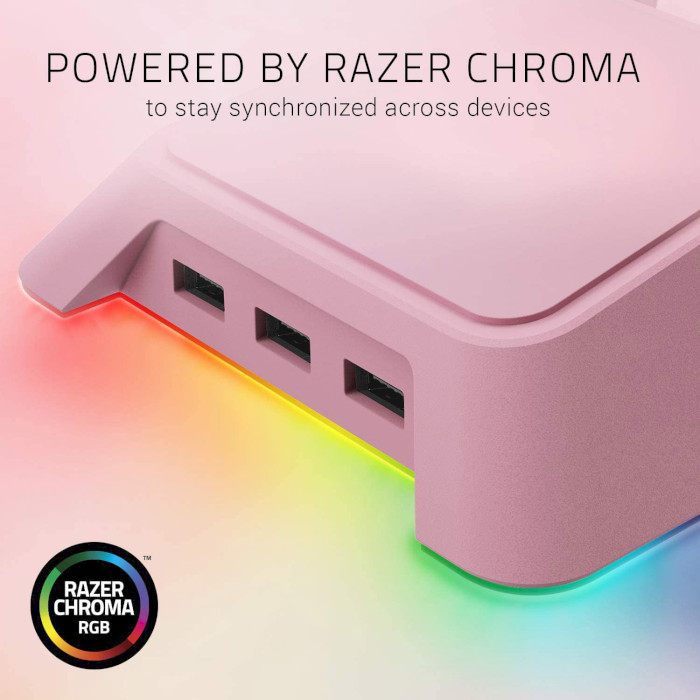 Підставка для навушників RAZER Base Station Chroma Quartz Pink (RC21-01190200-R3M1)