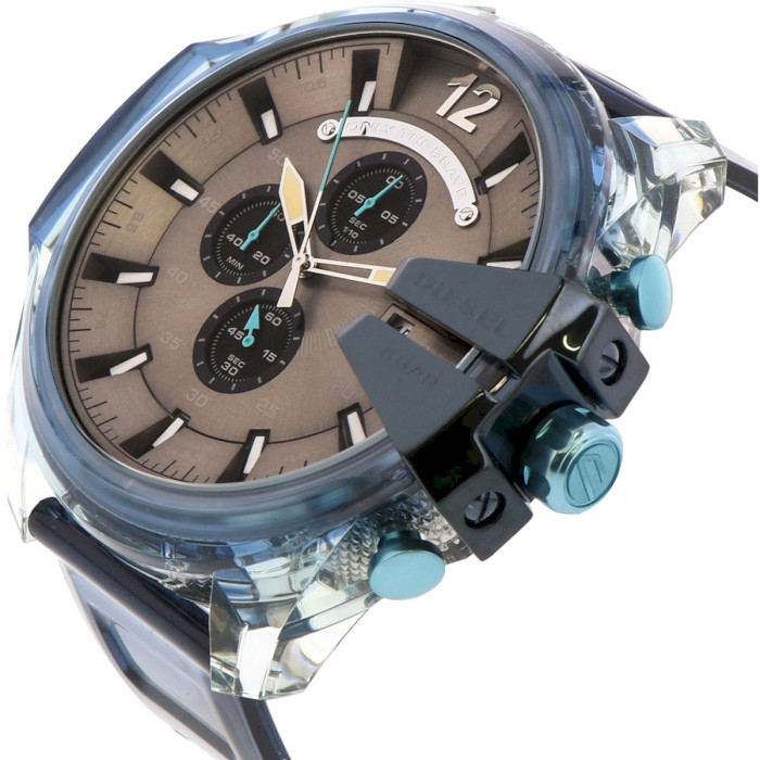 Годинник DIESEL Mega Chief Chronograph Watch In Blue Silicone (DZ4487)