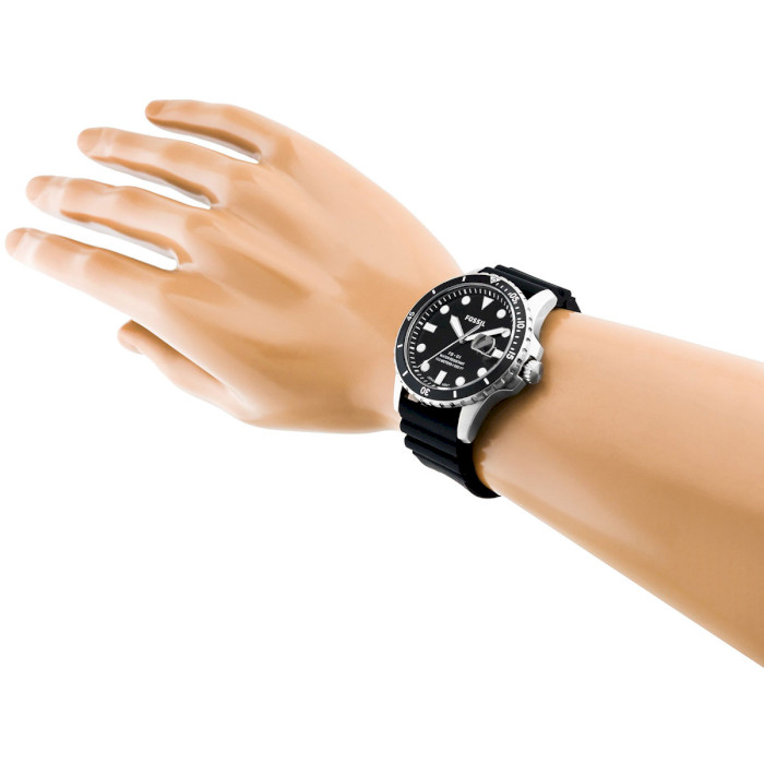 Годинник FOSSIL FB-01 Three-Hand Date Black Silicone (FS5660)