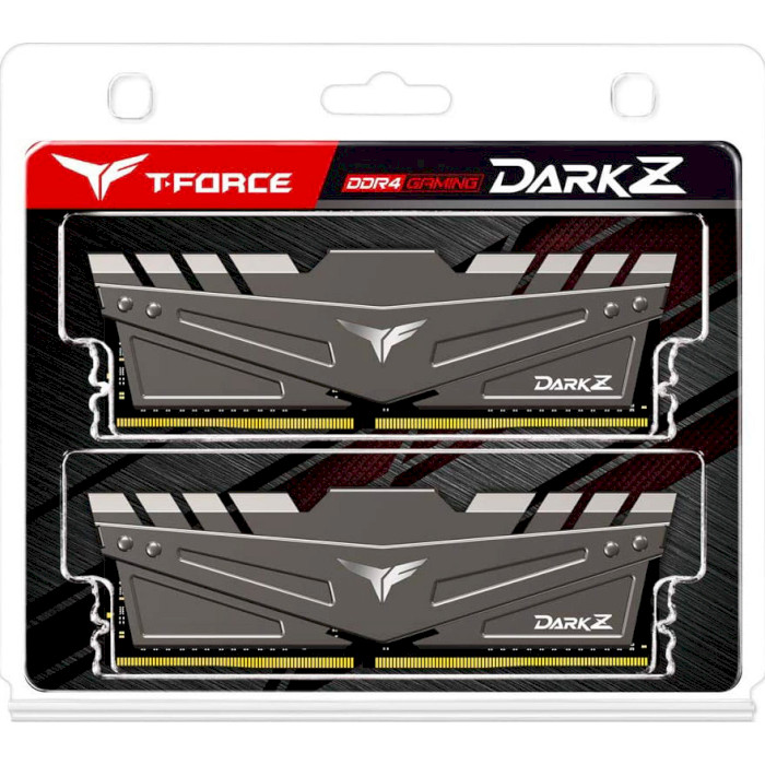 Модуль пам'яті TEAM T-Force Dark Z Gray DDR4 3200MHz 16GB Kit 2x8GB (TDZGD416G3200HC16CDC01)