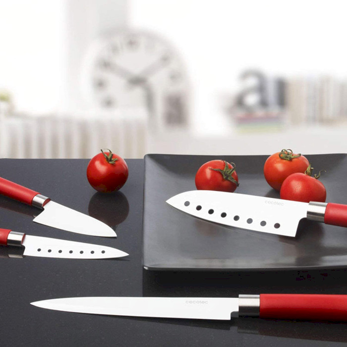 Набор кухонных ножей CECOTEC 4 Santoku Ceramic-Coated Kit 4пр (CCTC-01003)