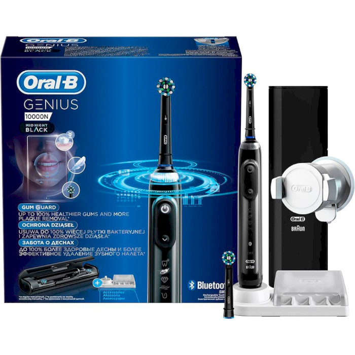 Электрическая зубная щётка BRAUN ORAL-B Genius 10000N D701.525.6XC Midnight Black (4210201277248)