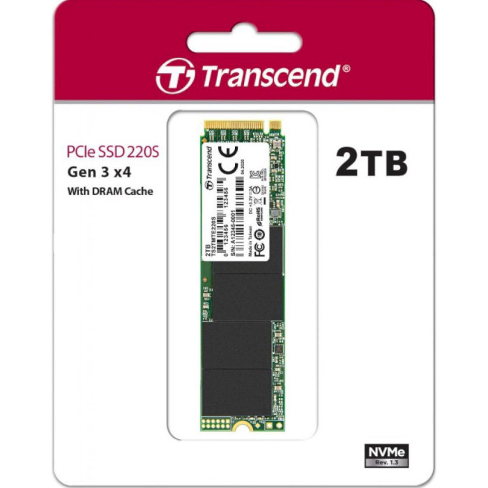 SSD диск TRANSCEND MTE220S 2TB M.2 NVMe (TS2TMTE220S)