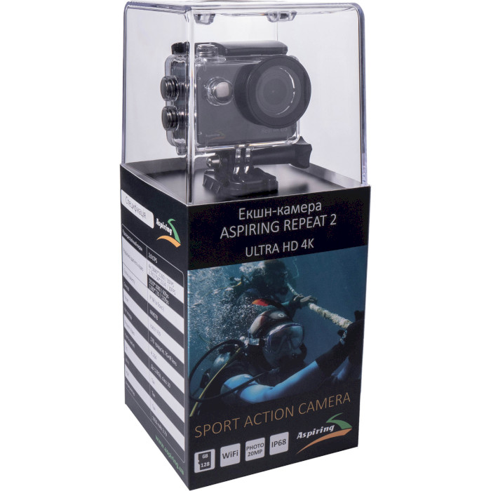 Екшн-камера ASPIRING Repeat 2 Ultra HD 4K (RP985321)