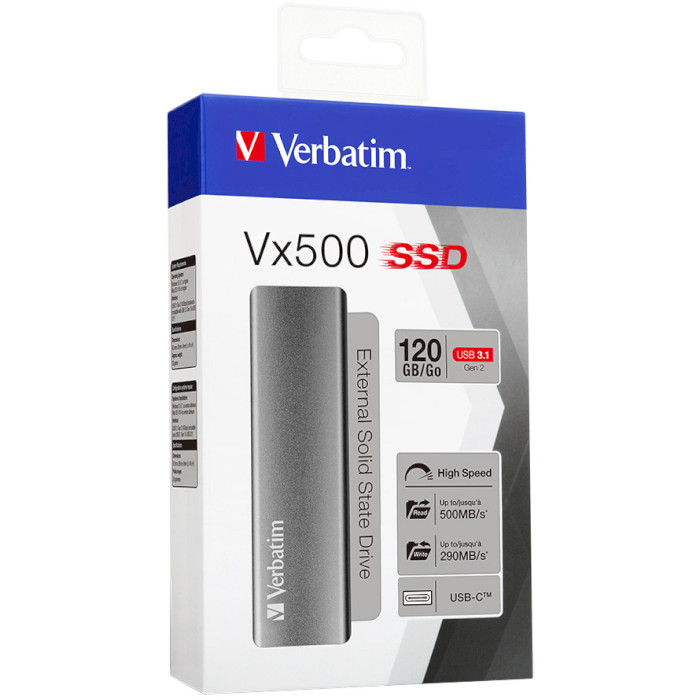 Портативний SSD диск VERBATIM Vx500 120GB USB3.1 (47441)