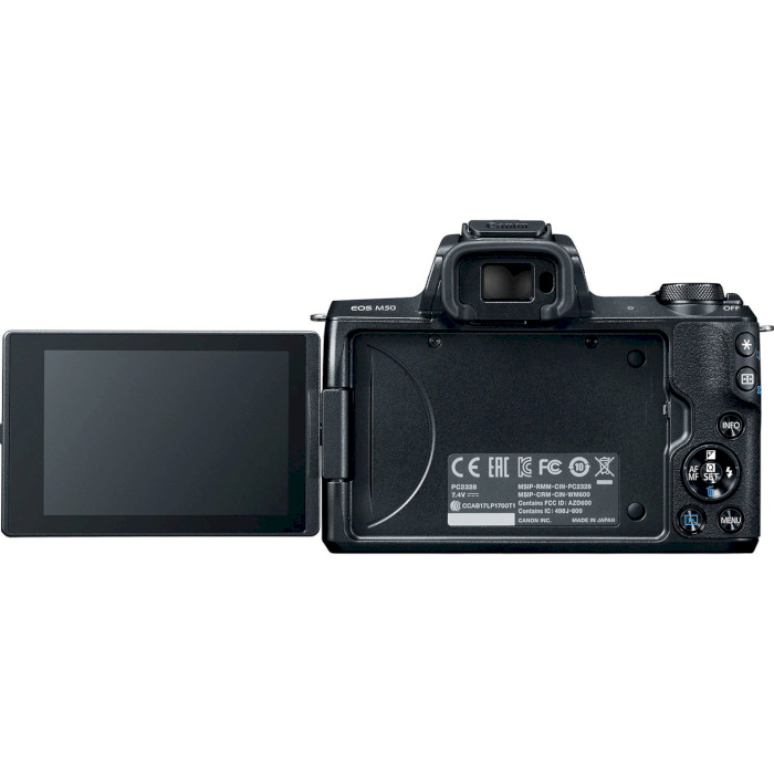 Фотоапарат CANON EOS M50 Black Web Kit EF-M 15-45mm f/3.5-6.3 IS STM (2680C060WCK)