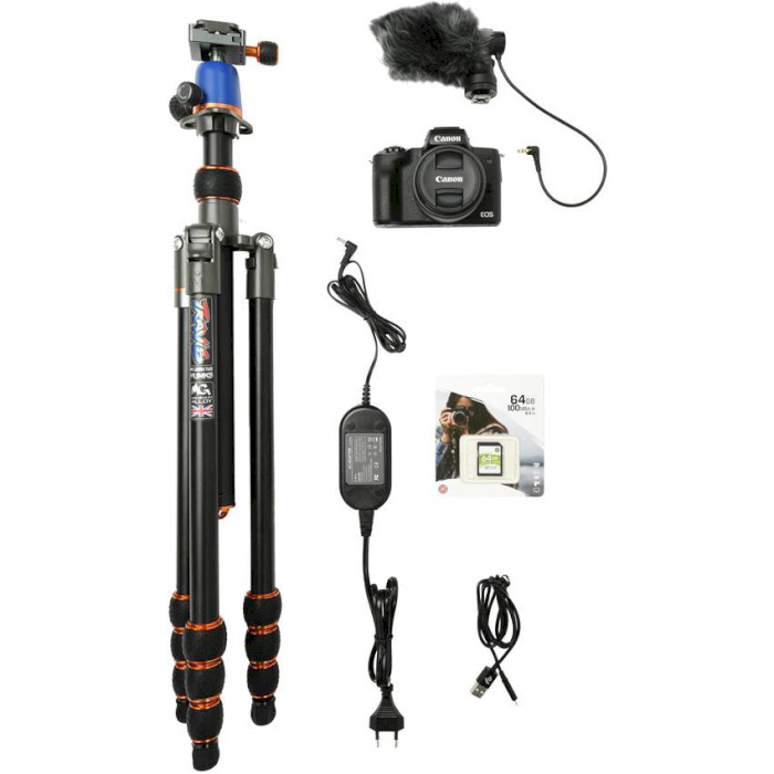 Фотоаппарат CANON EOS M50 Black Web Kit EF-M 15-45mm f/3.5-6.3 IS STM (2680C060WCK)