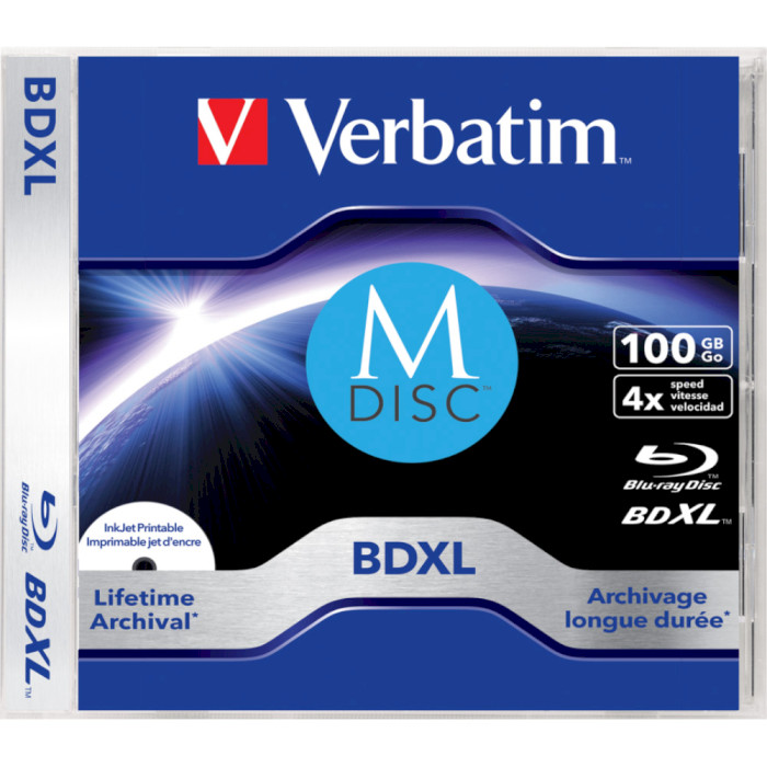 BD-R XL VERBATIM MDisc 100GB 4x 1pc/jewel (43833)