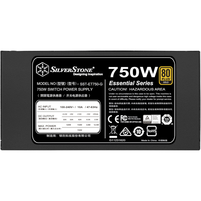 Блок живлення 750W SILVERSTONE Essential Gold ET750-G (SST-ET750-G)