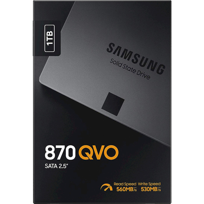 SSD диск SAMSUNG 870 QVO 1TB 2.5" SATA (MZ-77Q1T0BW)