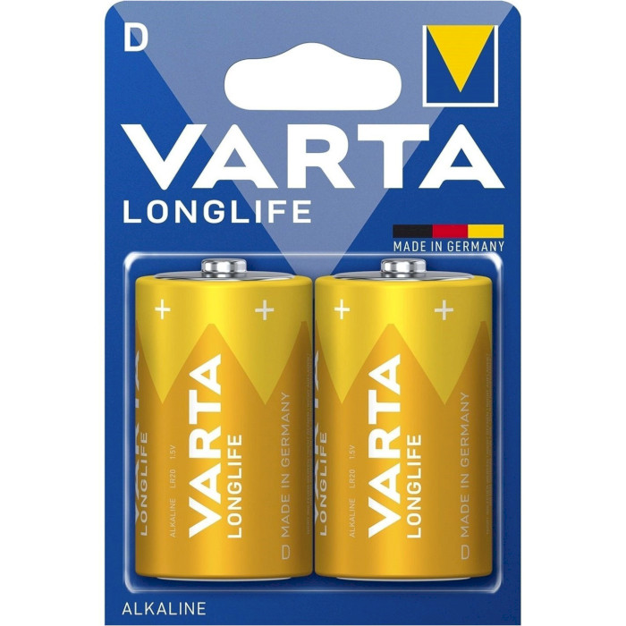 Батарейка VARTA Longlife D 2шт/уп (04120 101 412)