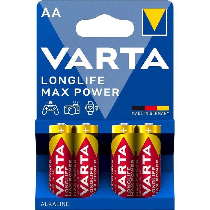 Батарейка VARTA Longlife Max Power AA 4шт/уп (04706 101 404)