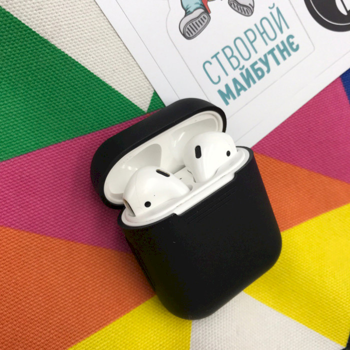 Чехол MAKE Silicone for AirPods Black (MCL-AA1/2BK)