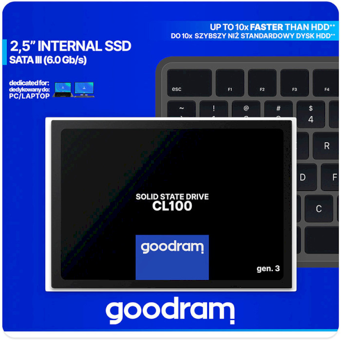 SSD диск GOODRAM CL100 Gen.3 120GB 2.5" SATA (SSDPR-CL100-120-G3)