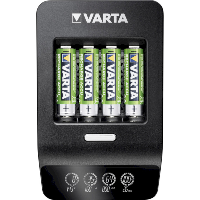 Зарядное устройство VARTA LCD Ultra Fast Charger Plus + 4xAA 2100 mAh (57685 101 441)