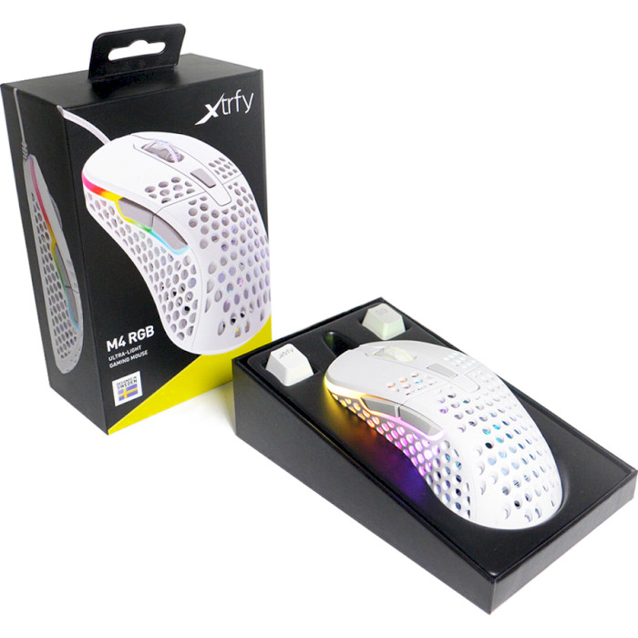 Миша ігрова XTRFY M4 White (XG-M4-RGB-WHITE)