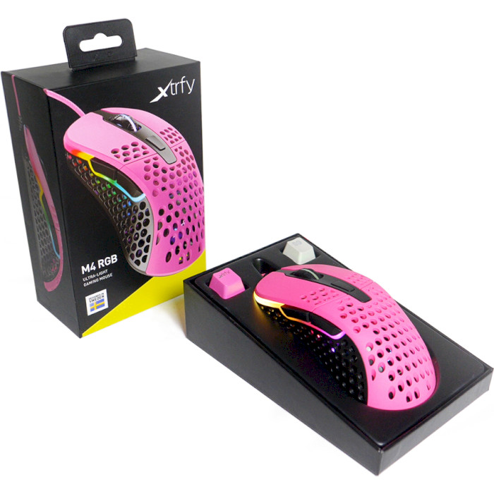 Миша ігрова XTRFY M4 Pink (XG-M4-RGB-PINK)