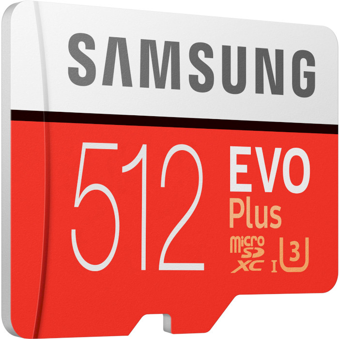 Карта пам'яті SAMSUNG microSDXC EVO Plus 512GB UHS-I U3 Class 10 + SD-adapter (MB-MC512HA/RU)