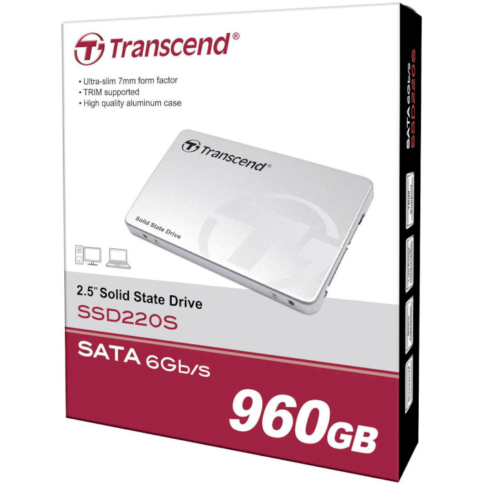 SSD диск TRANSCEND SSD220S 960GB 2.5" SATA (TS960GSSD220S)