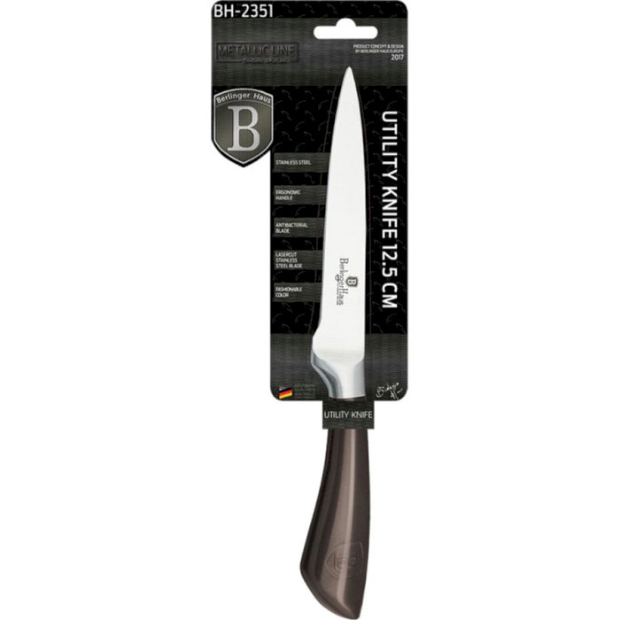 Нож кухонный BERLINGER HAUS Metallic Line Carbon Edition 125мм (BH-2351)