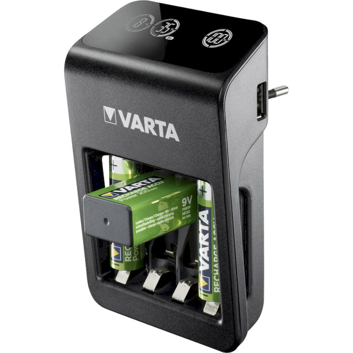 Зарядний пристрій VARTA LCD Plug Charger + 4xAA 2100 mAh Ni-MH (57687 101 441)