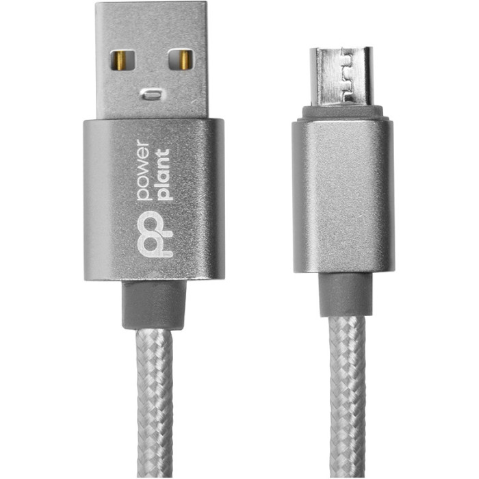 Кабель POWERPLANT USB AM/Micro-BM 1м Gray (CA912339)