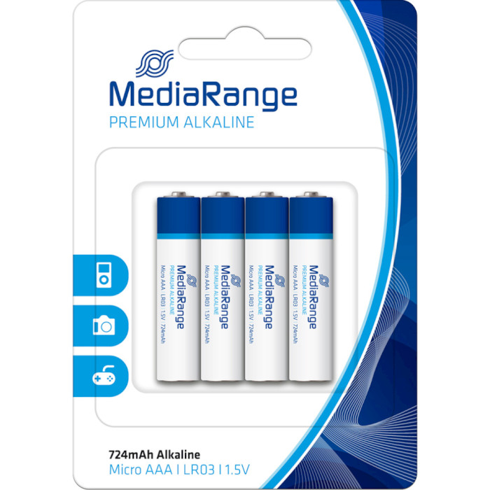 Батарейка MEDIARANGE Premium Alkaline AAA 4шт/уп (MRBAT101)