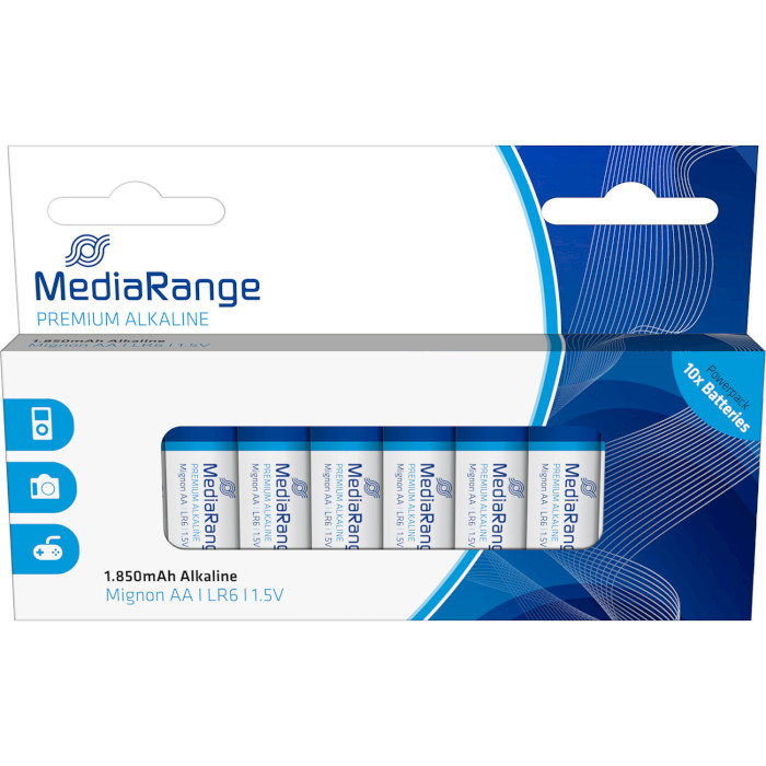 Батарейка MEDIARANGE Premium Alkaline AA 10шт/уп (MRBAT105)