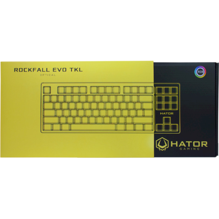Клавиатура HATOR Rockfall EVO TKL Yellow (HTK-632)