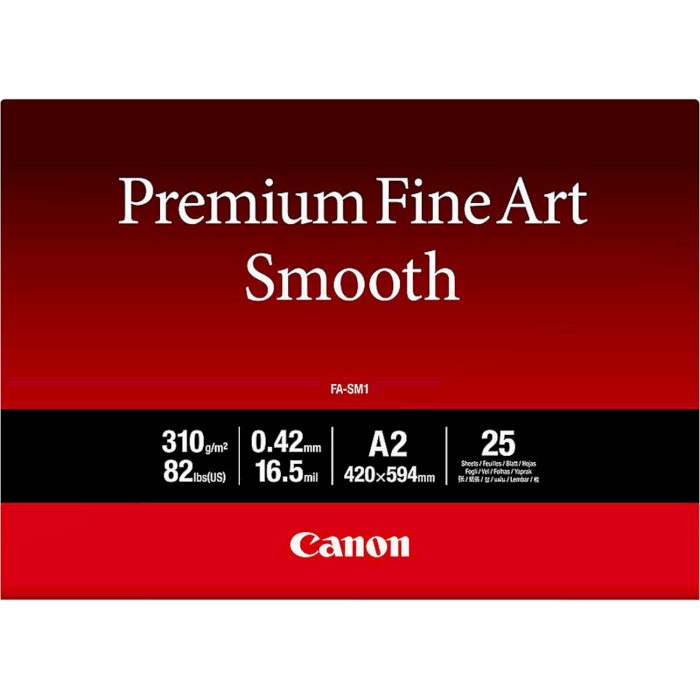 Фотобумага CANON Premium Fine Art Smooth A2 310г/м² 25л (1711C006)
