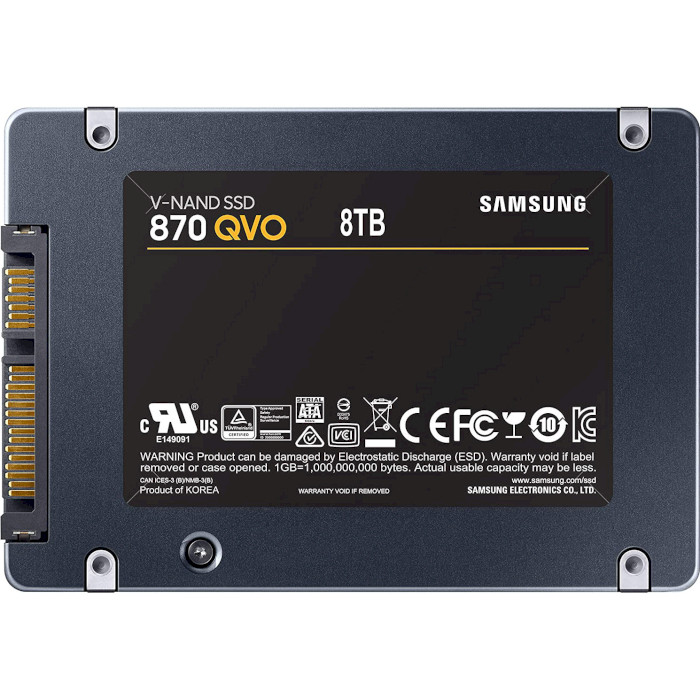 SSD диск SAMSUNG 870 QVO 8TB 2.5" SATA (MZ-77Q8T0BW)