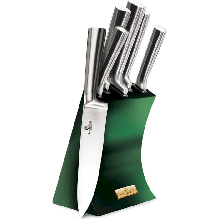 Набір кухонних ножів на підставці BERLINGER HAUS Emerald Collection 6пр (BH-2448)
